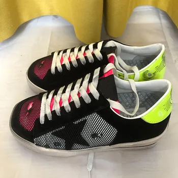 

In 2020, the new small white shoes dirty shoes spring new fluorescent leather men's women's small sneakers