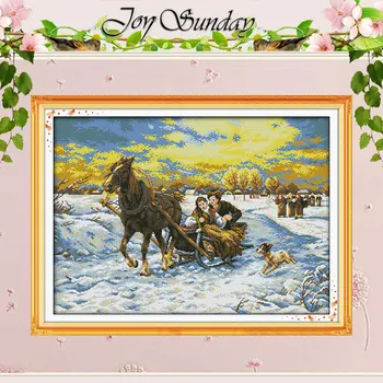 

Marry Patterns Counted Cross Stitch DIY 11CT printed 14CT Cross Stitch Set Wholesale Cross-Stitch Kits Embroidery Needlework