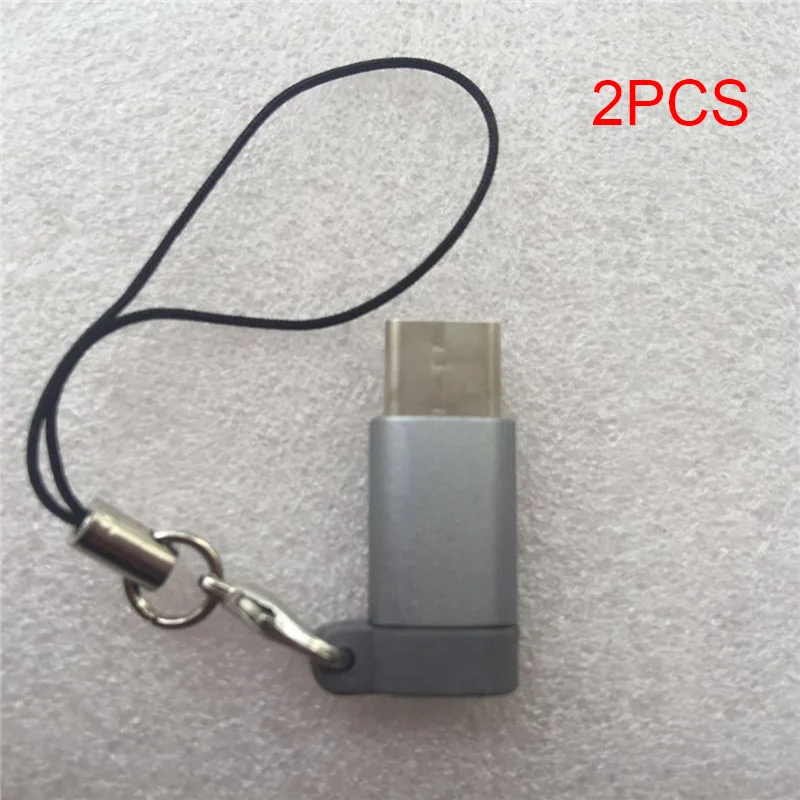 2 шт. usb type C для Micro USB адаптер алюминиевый Соединитель с брелком для samsung Galaxy S8 Macbook B99