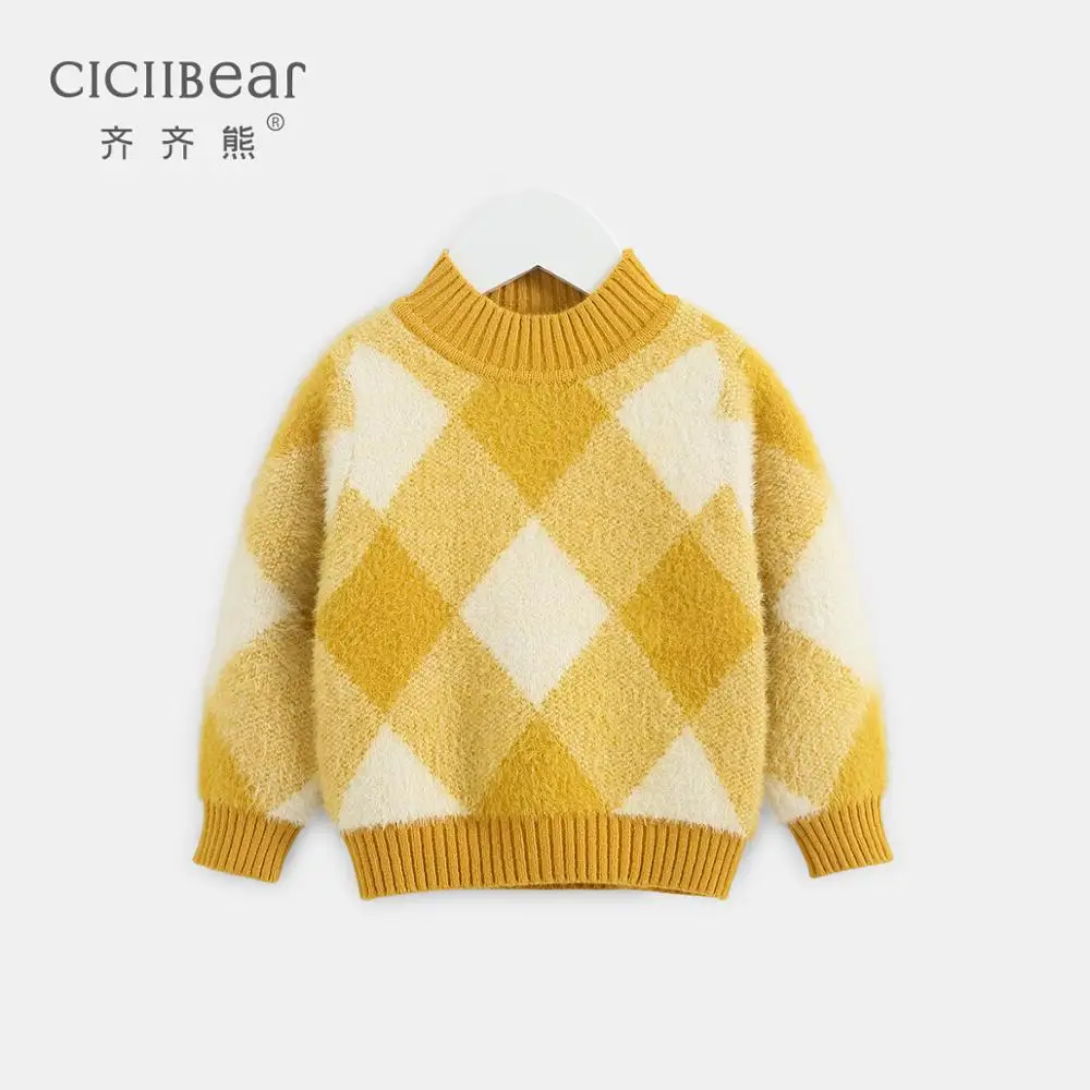 Ciciibear/Детский свитер для мальчиков и девочек с высоким воротником длинным