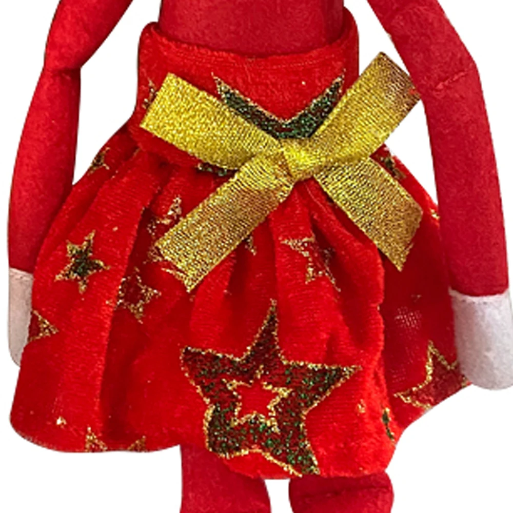 Christmas Elf Doll Fairy Red Clothes Bow Skirt Dress Toys For Children Accessories Christmas Gift Elves(No Doll)m29 Christmas Elf Doll Fairy Red Clothes Bow Skirt Dress Toys For Children Accessories Christmas Gift Elves(No Doll)m29