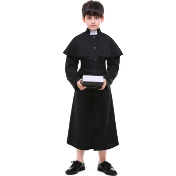

Baby Boys Halloween Stage Priest Costumes Cosplay Kids Carnival Fancy Party Performance Role Play Games Disguise Uniform