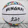 New Colorful Flower Shoes Graffiti Wear-resistant Outdoor Basketball Limited Edition Street Trend Cool Adult No.6  7 Feel King 4