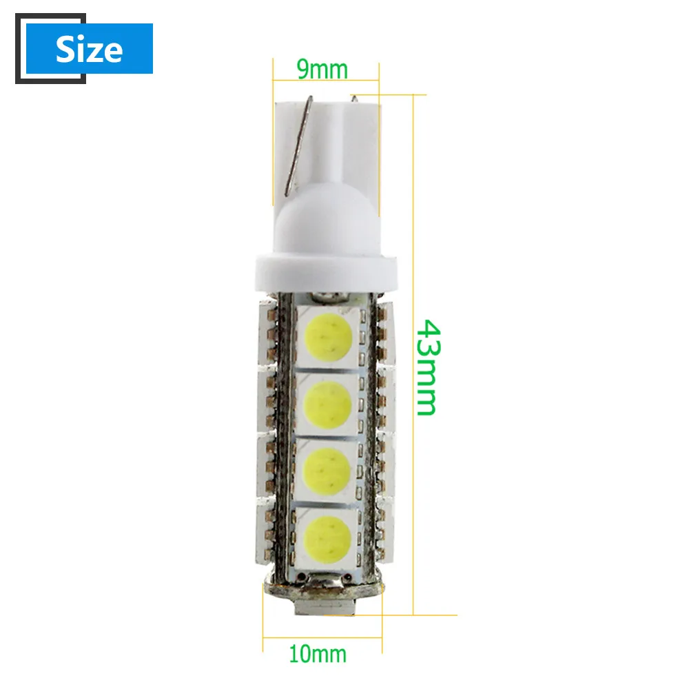 Светодиодные лампы W5W 10X 194 T10 5050 17 SMD автомобильные инструменты для чтения