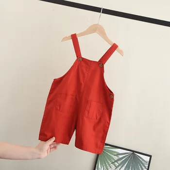 

2020 Summer Toddler Baby Overalls Casual Pocket Overalls for Girls 2 3 4 5 6 Years Fashion Kids Children Boys Jumpsuit Shorts