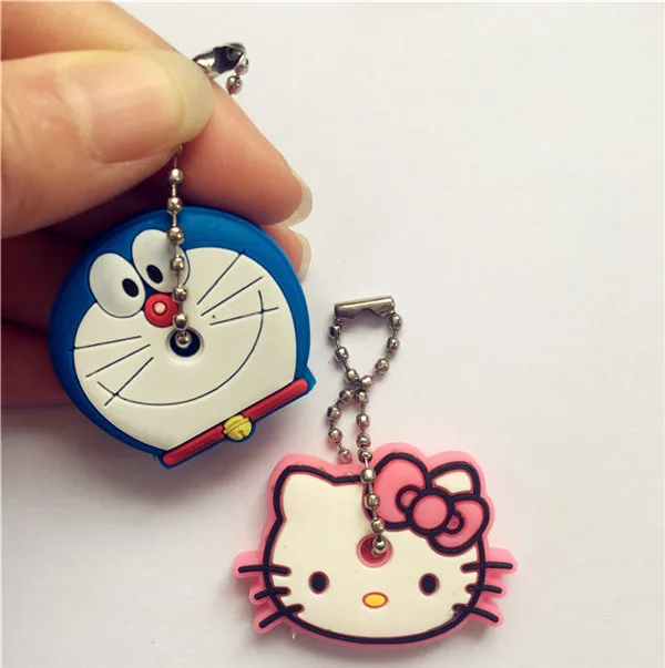 4pc Lovely Cartoon Silicone Protective Key Case Cover For Key Control Dust Cover Holder Animation Figures key Pendant Holder