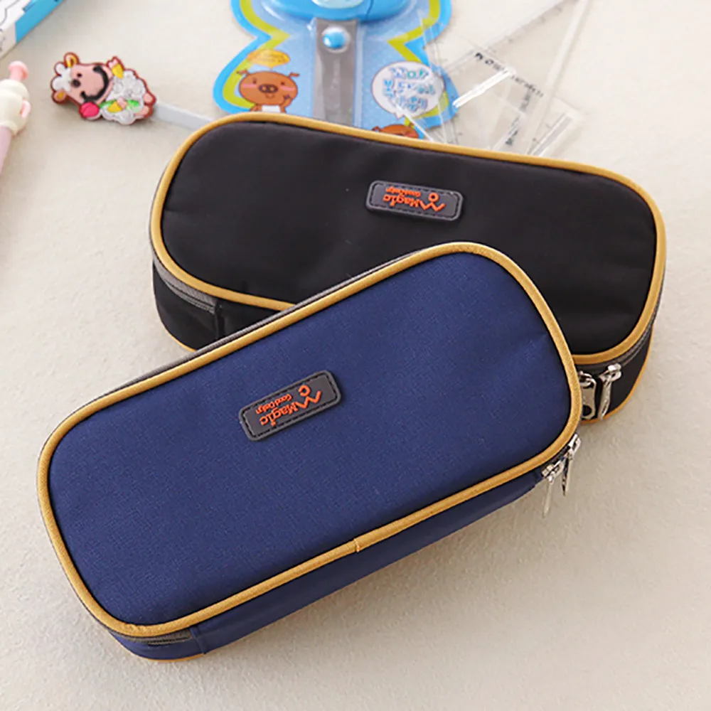 

2019 Big Capacity Multifunction Canvas Pencil Case Bag Storage Organizer Pencil Case Kids pencil bag cute stationary A20