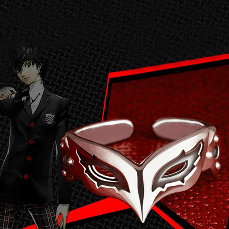 Anime Persona 5 P5 Cosplay Joker Persona Mask Ring 925 Sterling Sliver Adjustable Finger Ring Jewelry Props Women Men Gifts Rings Aliexpress