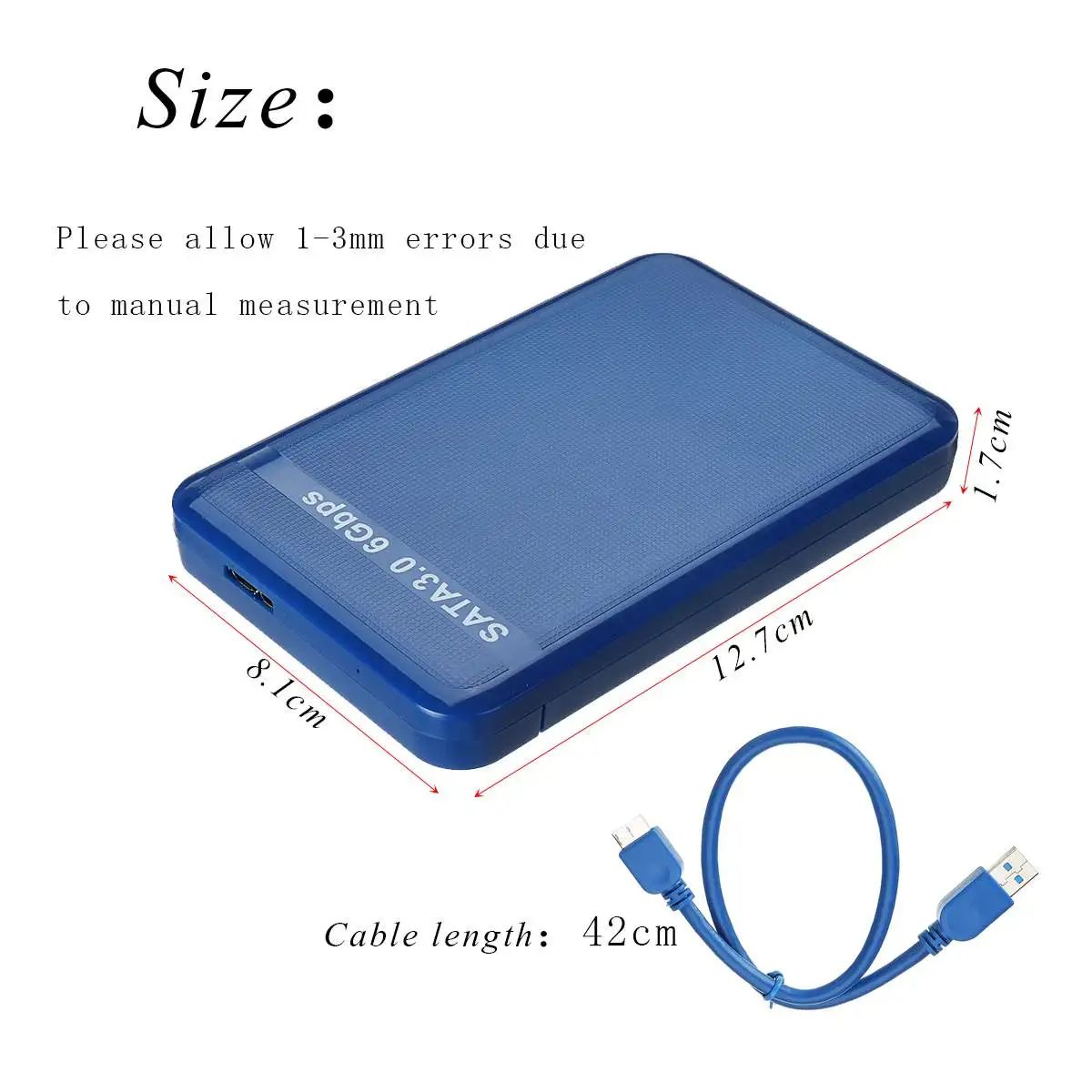 Корпус жесткого диска 6 Гбит/с USB 3,0 2,5 дюйма SATA внешний жесткий диск чехол Крышка кабель до 6 Гбит/с