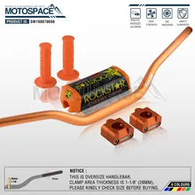 Handlebar For Pro Taper Pack Bar 1-1/8" Renthal Fatbar Pads Grips Pit Pro Racing Dirt Pit Bike Motorcycle With CNC Adapter