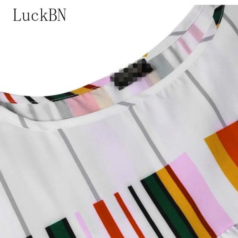 LuckBN женское платье большого размера 3XL, большой размер, половина рукава,, лето, осень, платье в полоску, женское, плюс размер, длинное, макси, бохо, платья