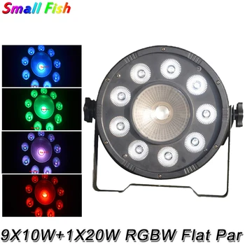 

4Pcs/Lot 9X10W+1X20W RGBW 4IN1 Led Flat Par Light DJ Disco Professional Stage Effect Light Dacne Party Light Show Wash Lights