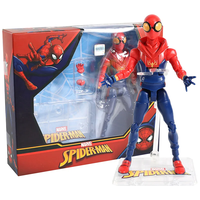 D Marvel Человек-паук Питер Паркер Miles Morales Gwen Stacy человек паук 2099 ПВХ фигурка Коллекционная модель игрушки - Цвет: D