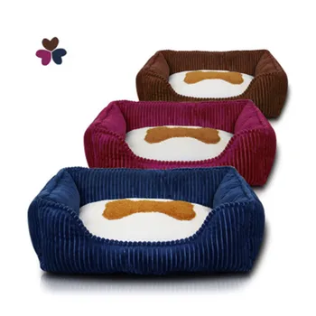 

winter warm pet cat dog bed Cotton Kennel mat doghouse bone kennel sofa deep sleep bed for small medium large dogs pet supplies