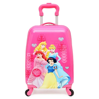 18 дюймов, чехол на колесиках с изображением принцессы из мультфильма, для детей, для путешествий, для студентов, для путешествий, для багажа, Детский костюм, чехол для девочек, аниме, чехол для посадки - Цвет: 18 inch