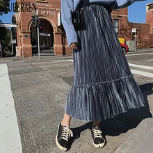 SuperAen, модные женские бархатные юбки, осень и зима, новинка, женские юбки, сплошной цвет, женские юбки