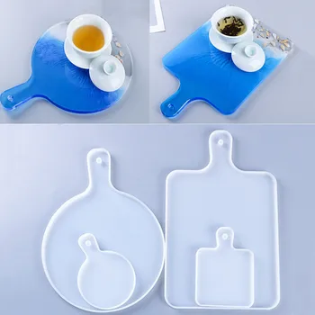 

Silicone Mold for Tray with Handle Round rectangle Whale Anchor Ornaments DIY Crafts Tool Epoxy Resin Mould Home Decoration