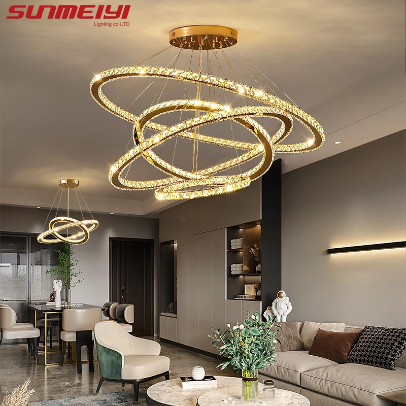 Modern Style 4 Ring Chandelier