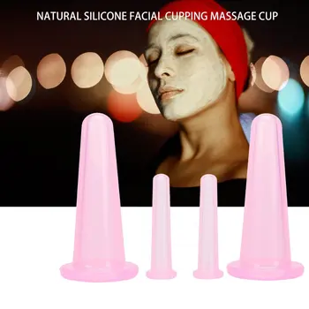 

2019 4PCS/SET Strong Suction Silicone Body Massager Vacuum Cupping Cups Anti Cellulite Vacuum Cupping Cup