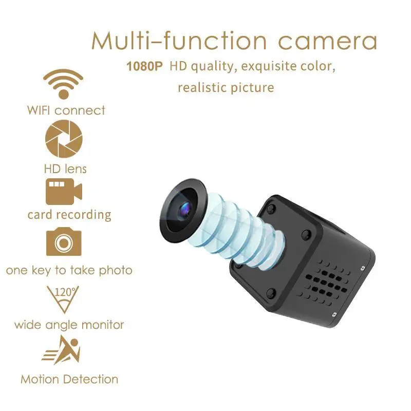 

HD 1080p WIFI Mini IP Camera Night Vision Motion Detect Mini Camcorder Loop Video Recorder built-in battery power