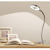 LED Desk Lamp 5W Eye-protected USB Table Lamp Clip On Light with Switch 9-Levels Brighness & 3-Levels Colors For Reading Working 2