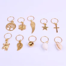 10 шт./упак. Золотой 11 стилей Подвески "Дерево жизни" коса для волос dread дредлок бусины зажимы манжеты кольца ювелирные изделия Аксессуары для дредов