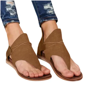 

Sandals Women Gladiator Clip-Toe Shoes Zipper Design Roman Sandals Women Flat Summer Beach Ladies Shoes Chaussure Sandals