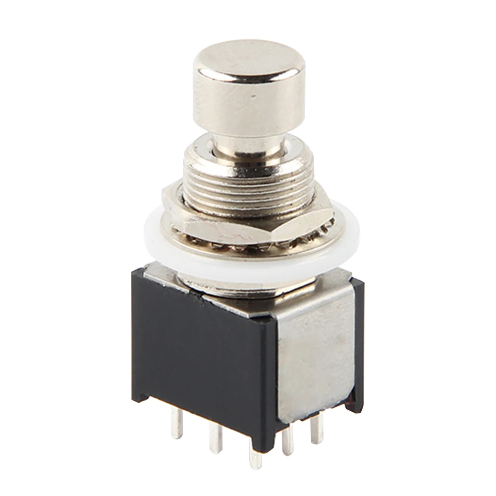 

9pin 3PDT Durable Metal Electric Mini Pedal Box Guitar Effects True Bypass Accessories Stomp Button Parts Foot Switch Portable