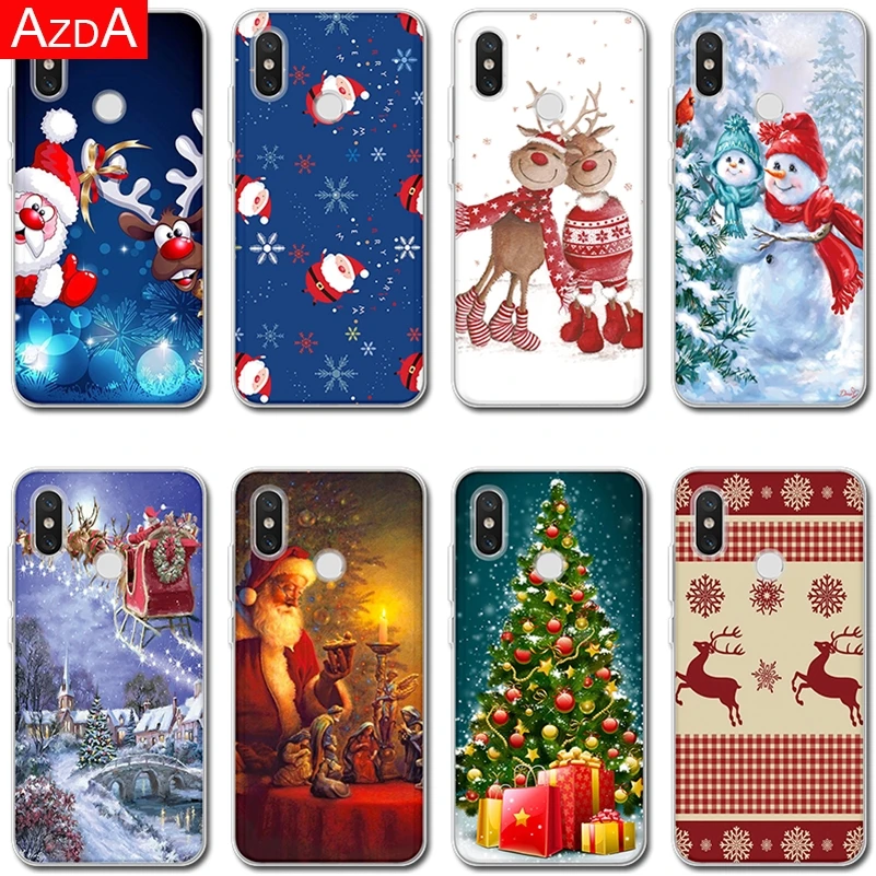 Мультяшный Рождественский чехол для Xiaomi Redmi Note 7 5 6 Pro 5A K20 S2 6A 7A Mi A1 A2 A3 8 Lite 9 SE 9T F1 CC9