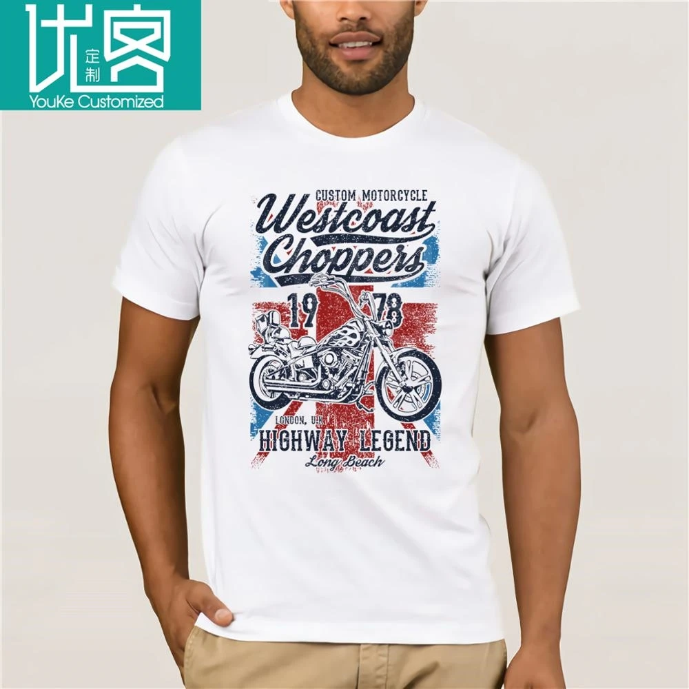 Футболка Divertente Uomo Maglietta Con Stampa Motori West Coast Choppers настроенная Мужская футболка с короткими рукавами Топ Футболка