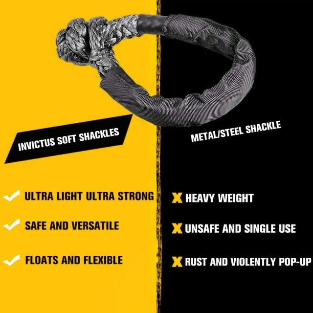 Synthetische Weiche Schäkel Licht Gewicht Niedrigen Stretch Seil Schäkel  mit Schutzhülle für ATV für Lkw für SUV - AliExpress