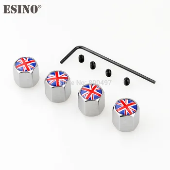 

40 x Car Styling England National Flag Anti-theft Stainless Wheel Tire Valve Stems Caps Car Wheel Tire Stem Air Valve Caps