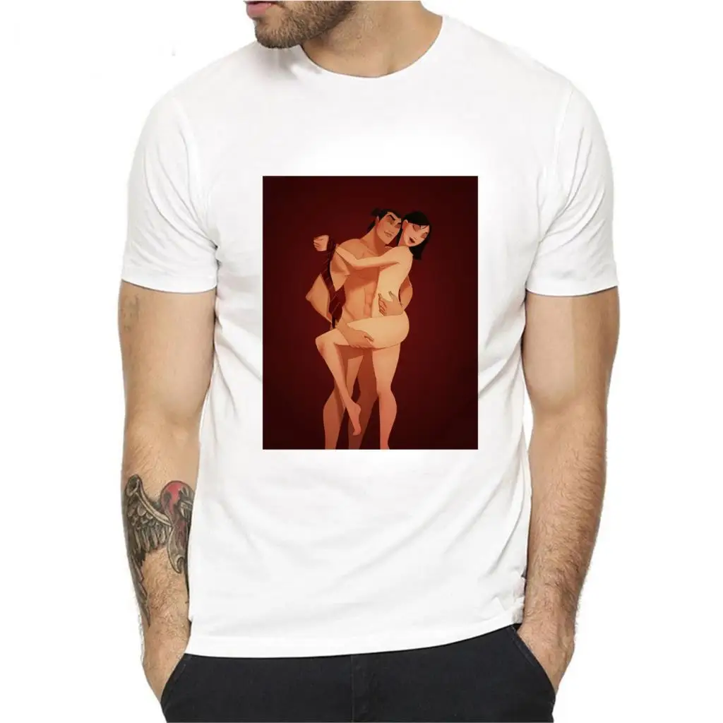 Aladdin Jasmin романтическая ночная Мужская футболка Забавные футболки для колготы для мальчиков летние с коротким рукавом сексуальные ночные рубашки mujer топы футболки - Цвет: Picture-1