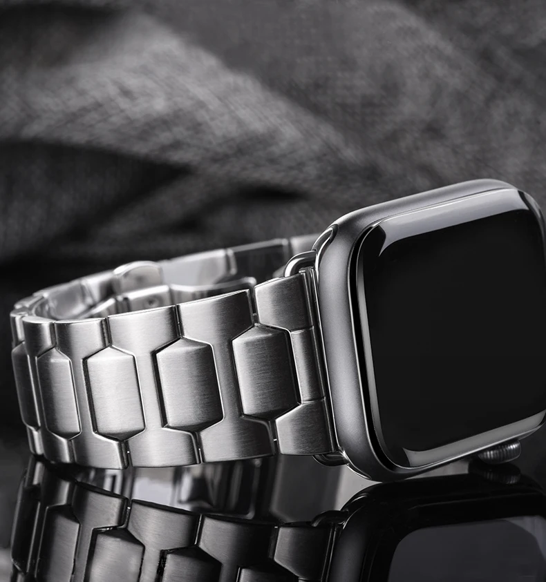Хохлатая ремешок для Apple Watch 3 42 мм 38 iwatch 2 1 из нержавеющей стали наручные часы