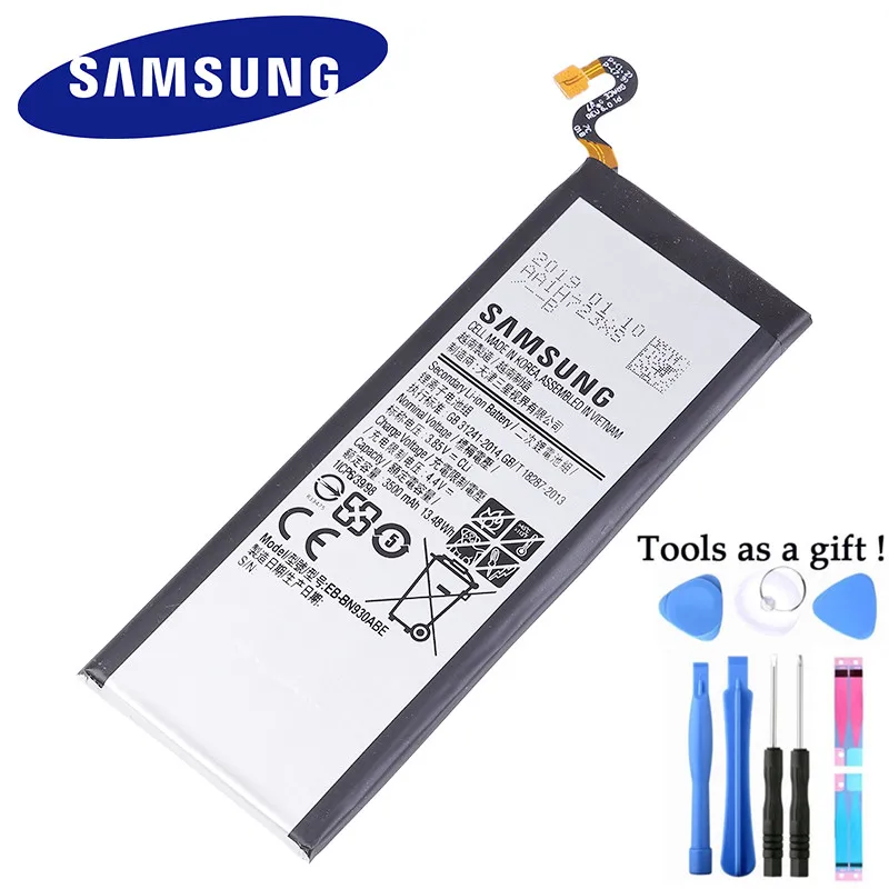 Аккумулятор EB-BN930ABE для samsung Galaxy Note 7 Высокое качество Akku 3500 мАч с 8 шт Бесплатные инструменты