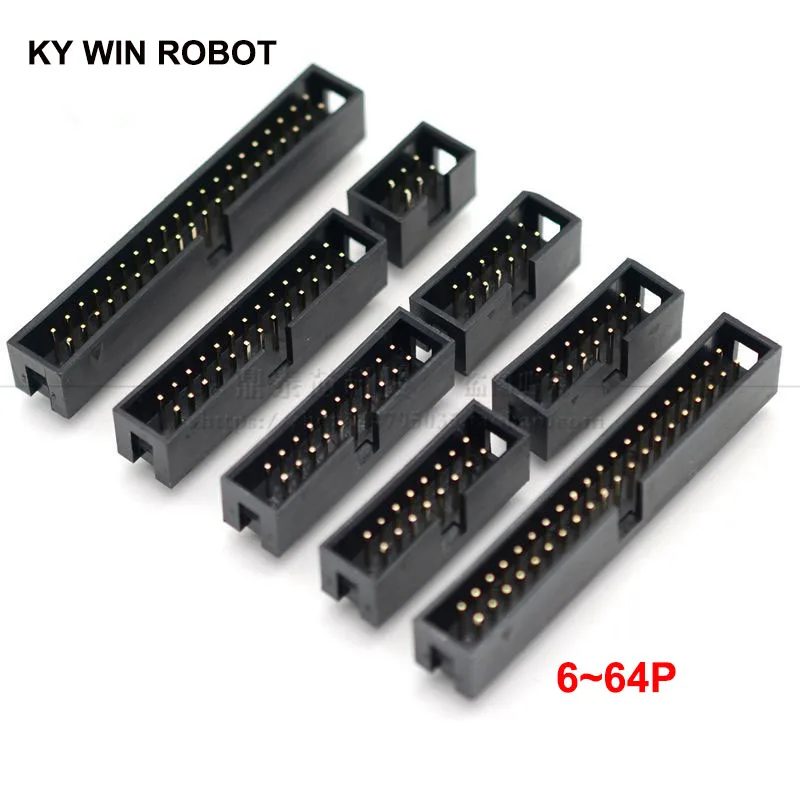 Коннектор для розетки ISP прямой IDC JTAG 10 шт. DC3 6P 8P 10P 14P 16P 20P 26P 30P 34P 40P 50P 64P 2 54 мм |