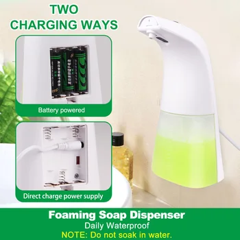 

Behogar Soap Dispenser Touchless Hands-Free Automatic Foaming Liquid Soap Washer Bottle with Measuring Cup Funnel for Home