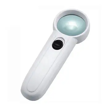 

15X Handheld Magnifier Illuminated High Magnification Glass 2 LED Lights Portable Pocket Upgraded for Seniors Reading Stamp Map