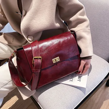 

Large Leather Crossbody Bags For Women 2020 Luxury Handbags Designer Ladies Hand Shoulder Messenger Bag Sac A Main Female Sling