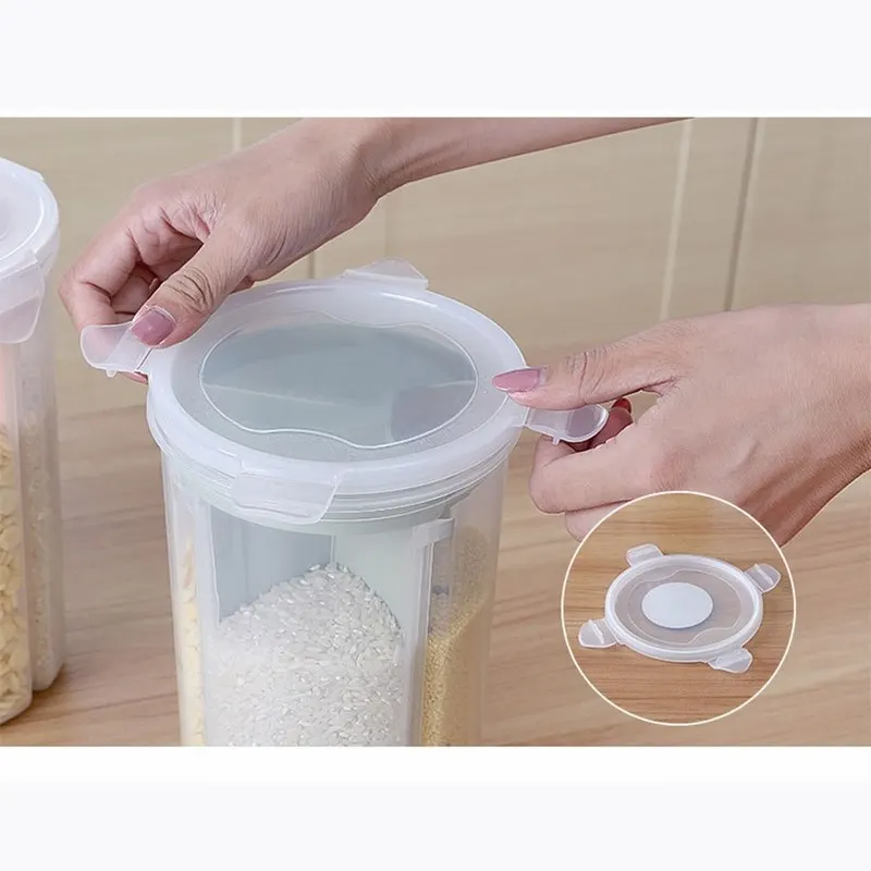 FUNIQUE рис бобы Stoarge Jar с крышкой уплотнения 4 решетки Холодильник контейнер для хранения пластиковый кухонный ящик для хранения