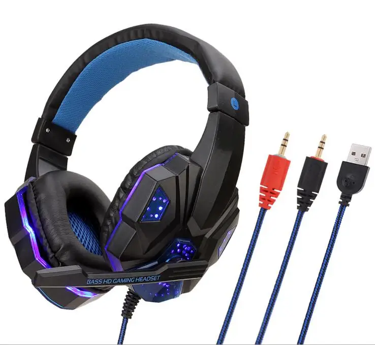 PC Light Blue Проводных наушников стерео SY830 гарнитура игровые наушники для компьютера с микрофоном для PS4/Xbox One/PC 40 шт./лот - Цвет: PC Light Blue