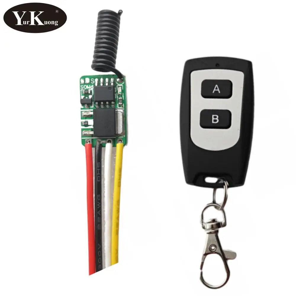 Ttl дистанционное управление переключатель DC 3.6V3.7V4.2V5V6V7.4V9V12V Mos Бесконтактный RF беспроводной задать код обучения 2A 433 высокий уровень