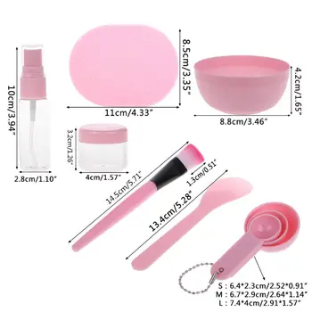 

Facemask Mixing Tool Sets DIY Face Mask Mixing Bowl Set Include Facial Mask Mixing Bowl Stick Spatula Silicone