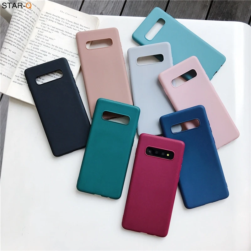 Candy Color Matte Silicone Phone Case For Samsung Galaxy Note 20 Ultra Note 10 Plus Lite 9 8 S10 Ultra-thin Tpu Back Cover cute phone cases for samsung 