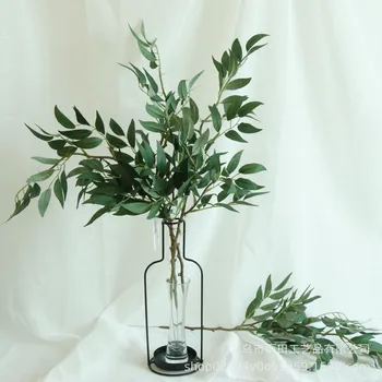 

Short Branch Willow Leaf Green High-grade Simulation Leaf Plant Artificial Flower Wedding Hand Holding Flower Accessories DIY