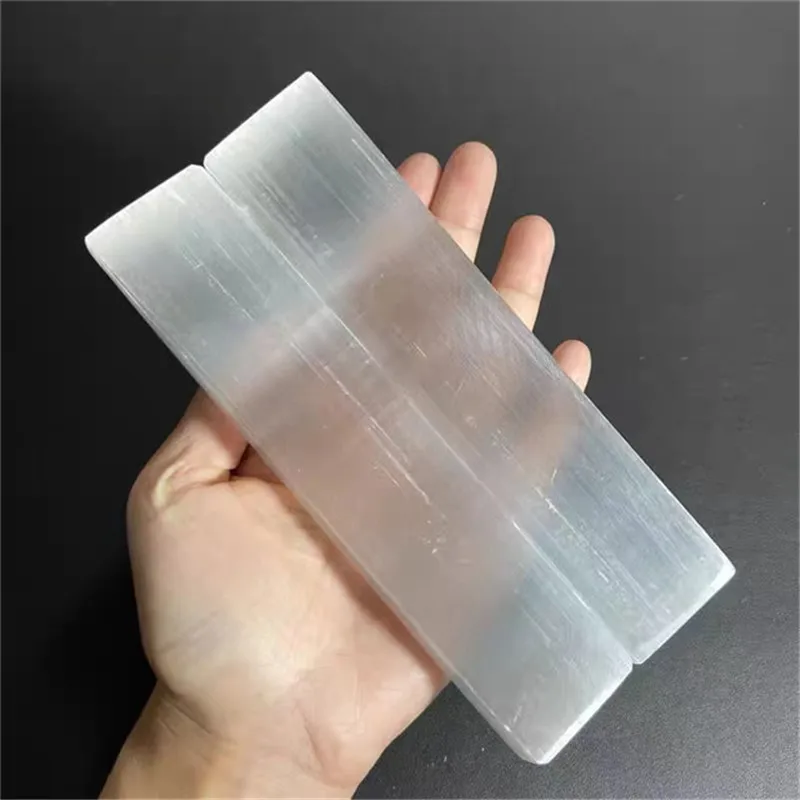 세련 된 18 Cm 크리스탈 치유 돌 자연 화이트 Selenite 문진 판매