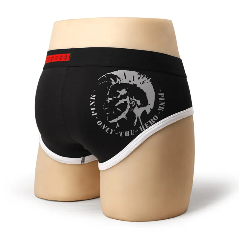 

DYROREFL 2019 Men Boxers Cotton Sexy Underwear Mens Underpants Male Panties Shorts Printed Boxers U Convex Pouch For Gay N224