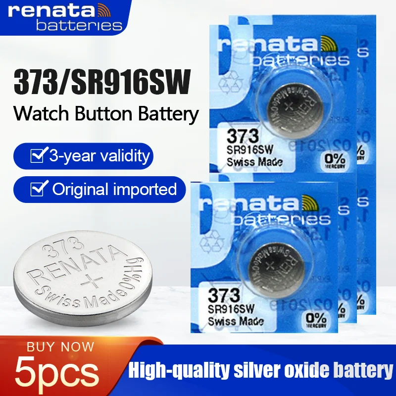 5 шт. Оригинальный Renata 373 SR916SW 916 LR916 SR68 1 55 в серебряный оксид часы батарея