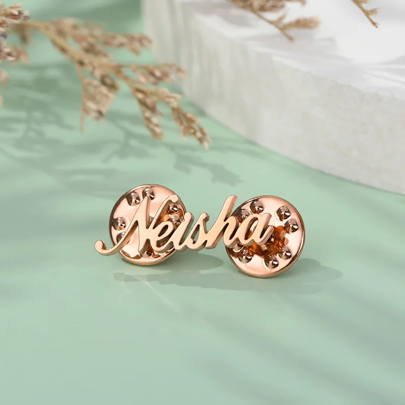 Stan-Deed Custom Name Personalized Brooch with Luckly Angel Brooch Pin for Women 