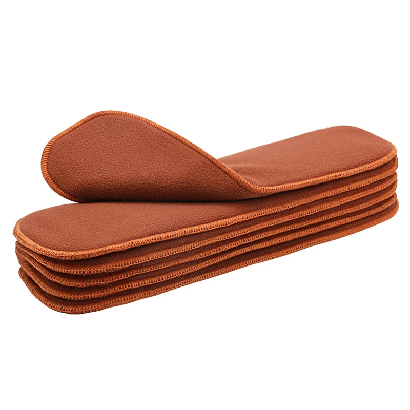 

Coffee Fiber Diaper Elastic Inserts for Baby Nappies Reusable Washable Cloth Diaper Insert 5Pcs/Pack